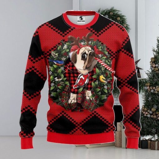 Nhl New Jersey Devils Pug Dog Ugly Christmas Sweatshirt Christmas Gift