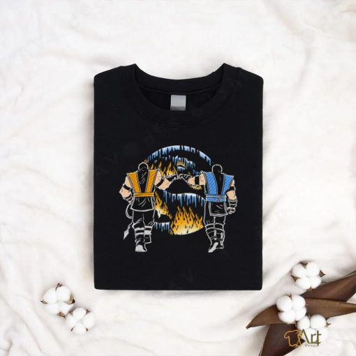 Scorpion and Sub Zero Mortal Kombat Mortal Fist Bump game shirt