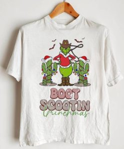 Nice Cowboy grinch boot scootin western Christmas Shirt