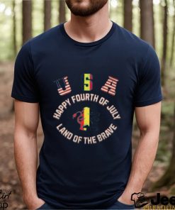 Nice happy Fourth of July, Land of the Brave Usa American Flag T Shirt