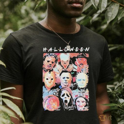 Nice horror Movies Characters Signatures Halloween Horror Nights T shirt