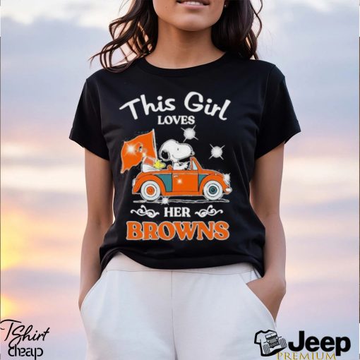 Nice snoopy and woodstock This girl loves her Cleveland Browns shirt