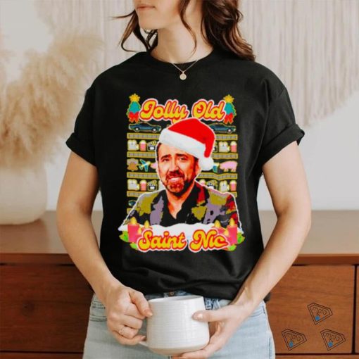 NichoLas cage jolly old Saint nic Ugly Christmas shirt