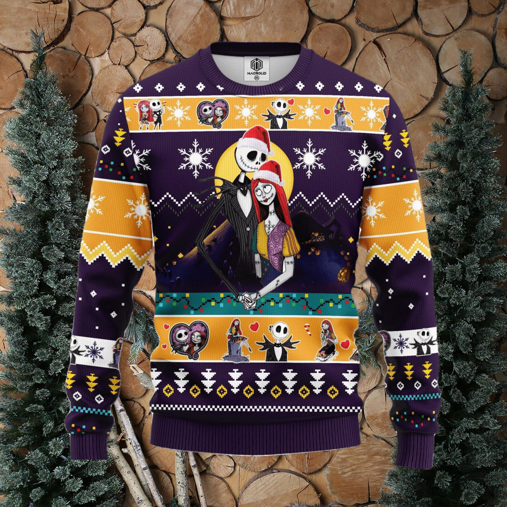 Disney Nightmare Before Christmas Men's Christmas Sweater with Long  Sleeves, Sizes S-3XL 
