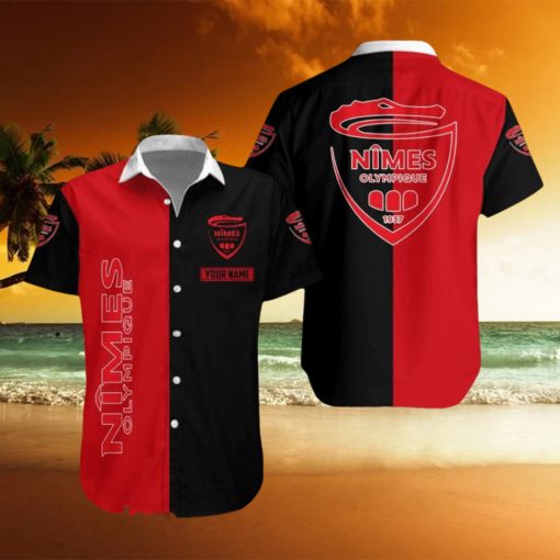 Nimes Olympique Hawaiian Shirt Style Gift For Men And Women