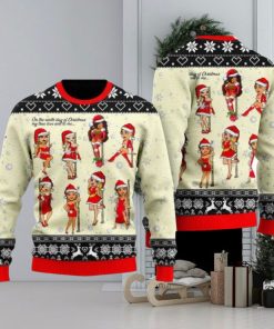 Nine Sweet Santa Ladies Dancing Ugly Christmas Sweater Funny Gift For Men And Women Family Holidays