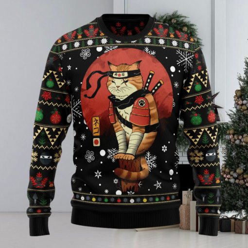 Ninja Cat Ugly Christmas Sweater