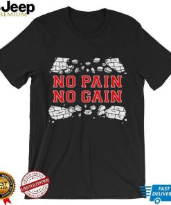 No pain no gain red and black t shirt