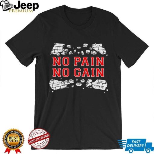 No pain no gain red and black t shirt