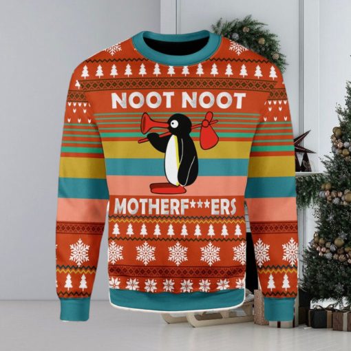 Noot Noot Pingu Meme Noot Noot Motherfkers Funny TV Series Ugly Christmas Sweater Xmas Gift Men And Women Christmas Sweater