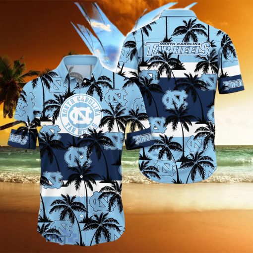 North Carolina Tar Heels All Over Print Logo And Coconut Trending Summer Gift Aloha Hawaiian Shirt