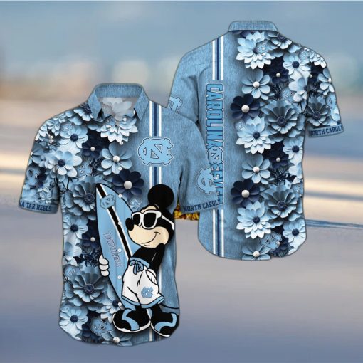 North Carolina Tar Heels Aloha Mick Pattern Hawaiian Shirt For Fans