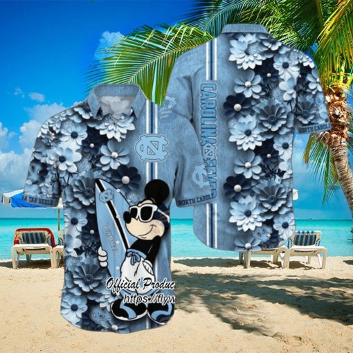 North Carolina Tar Heels Aloha Mick Pattern Hawaiian Shirt