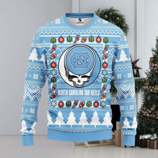 North Carolina Tar Heels Grateful Dead Ugly Christmas Sweater Men And Women Sport Fans Gift