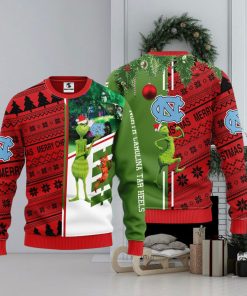 North Carolina Tar Heels Grinch & Scooby doo Christmas Ugly Sweater 1