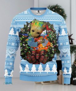 North Carolina Tar Heels Groot Hug Christmas Ugly Sweater