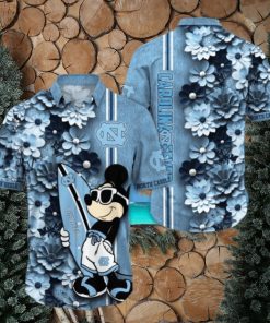 North Carolina Tar Heels Hawaiian Shirt Mickey Love Surfing Trending Summer Gift
