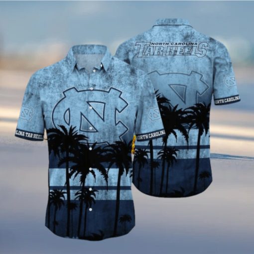 North Carolina Tar Heels Logo Coconut Tropical Hawaiian Shirt Beach Gift For Fans