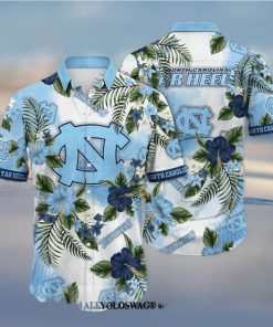 North Carolina Tar Heels NCAA Flower Unisex All Over Print Hawaiian Shirt