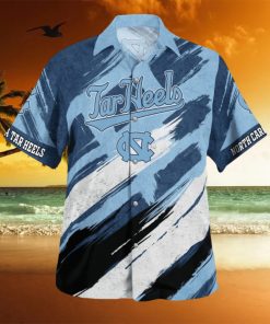 North Carolina Tar Heels Vintage Floral 3D Hawaiian Shirt Best For Fans Beach Gift For Men And Women