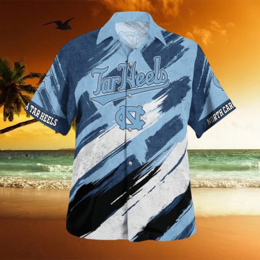 North Carolina Tar Heels Vintage Floral 3D Hawaiian Shirt Best For Fans Beach Gift For Men And Women