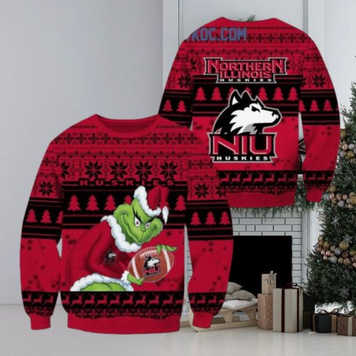 Northern Illinois Huskies Grinch NCAA Christmas Ugly Sweater