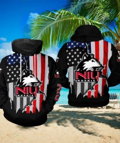 Northern Illinois Huskies NCAA US Flag 3D Printed Hoodie