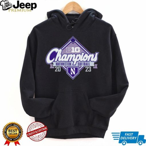 Northwestern Wildcats 2023 Big Ten Northwestern Softball Regular Season Champions logo shirt