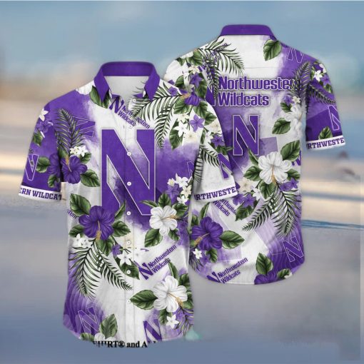 Northwestern Wildcats NCAA Flower Full Printing Hawaiian Shirt