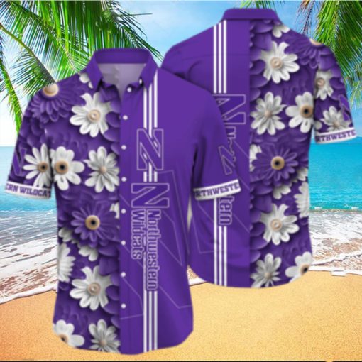 Northwestern Wildcats NCAA Flower Hawaiian Shirt