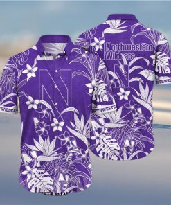 Northwestern Wildcats NCAA Flower Unisex All Over Print Hawaiian Shirt