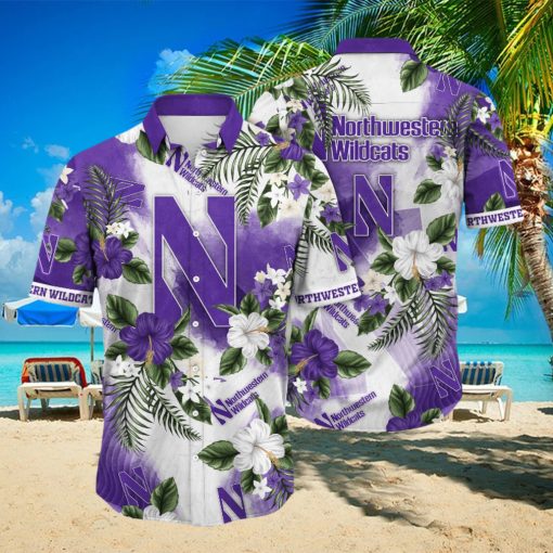 Northwestern Wildcats NCAA Hawaiian Shirt Beach Ballstime Aloha Shirt