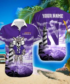 Northwestern Wildcats NCAA Hawaiian Shirt Logo Fans Gift Beach For Men And Women Custom Name