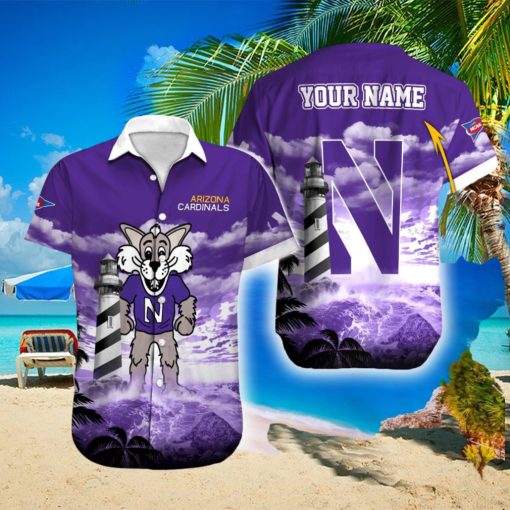 Northwestern Wildcats NCAA Hawaiian Shirt Logo Fans Gift Beach For Men And Women Custom Name