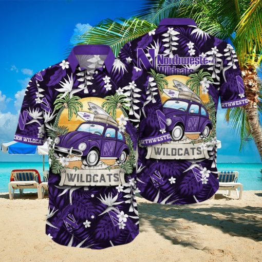 Northwestern Wildcats NCAA Hawaiian Shirt Vacationtime Aloha Shirt