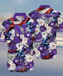 Northwestern Wildcats NCAA Independence Day Full Print Classic Hawaiian Shirt