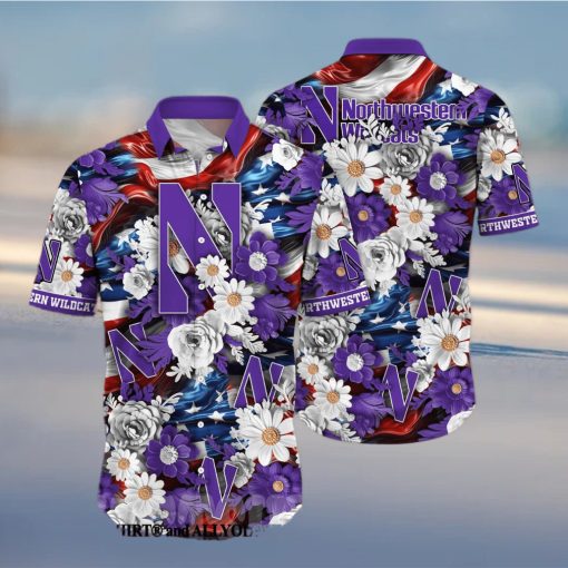 Northwestern Wildcats NCAA Independence Day Full Print Classic Hawaiian Shirt