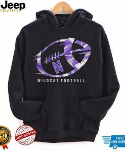 Northwestern wilDcats abstract football black shirt