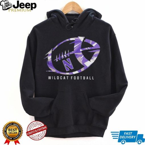 Northwestern wilDcats abstract football black shirt