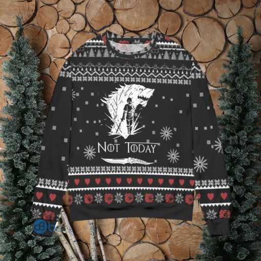 Not Today Arya Stark Game Of Throne Snowflake Ugly Christmas Sweater Christmas Gift For Men And Women