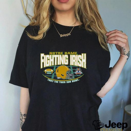 Notre Dame Fighting Irish 2023 Tony The Tiger Sun Bowl Helmet Shirt