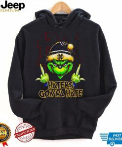 Notre Dame Fighting Irish Grinch middle finger haters gonna hate shirt mens t shirt