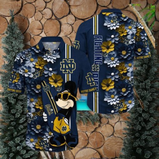 Notre Dame Fighting Irish Hawaiian Shirt Mickey Love Surfing Trending Summer Gift