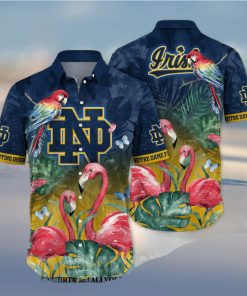 Notre Dame Fighting Irish NCAA Floral All Over Printed Classic Hawaiian Shirt