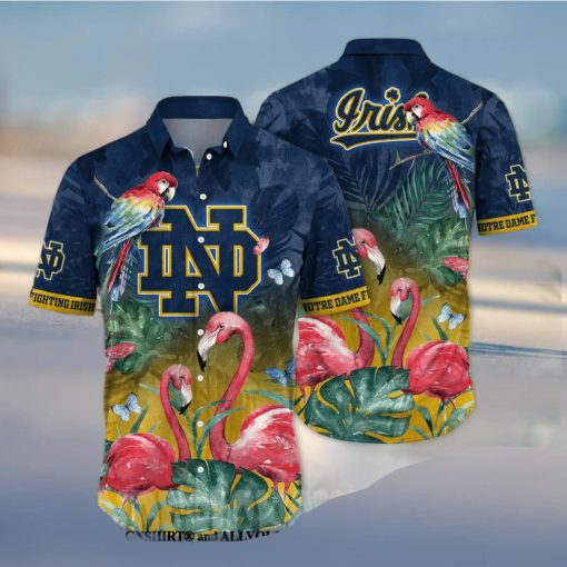 Notre Dame Fighting Irish NCAA Floral All Over Printed Classic Hawaiian Shirt