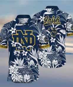 Notre Dame Fighting Irish NCAA Flower 3D Hawaiian Shirt