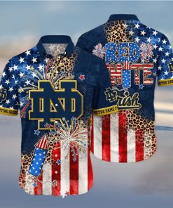 Notre Dame Fighting Irish NCAA Independence Day 3D Full Printed Hawaiian Shirt