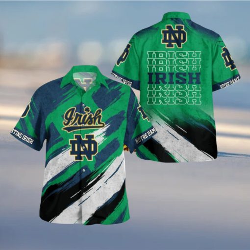 Notre Dame Fighting Irish Vintage Classic Button Shirt Hawaiian Shirt Amazing Gift Gift For Fans