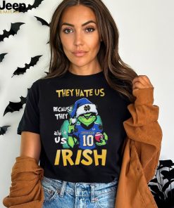 Notre Dame Football Christmas Grinch They Hate Us Because Ain’t Us Shirt