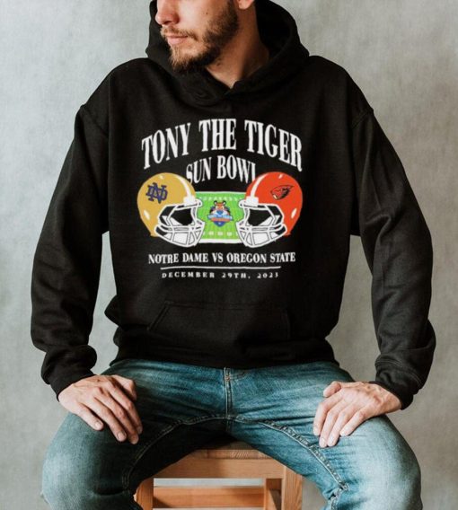 Notre dame fighting irish vs Oregon state beavers 2023 tony the tiger sun bowl shirt